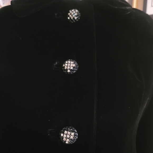 1950's Black Velvet Opera Coat‎ Union Label - Picture 6 of 8